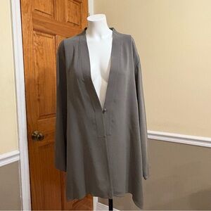NWT Eileen Fisher Taupe/Olive Long Sleeve Blazer